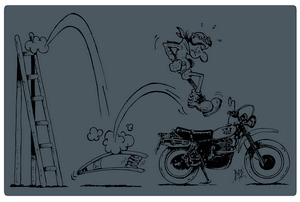 The XT 500 door mat print